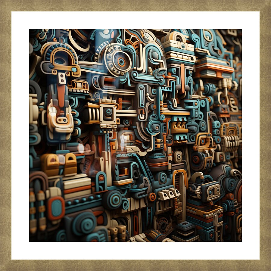 Aztec Art 3 Picture Frame print