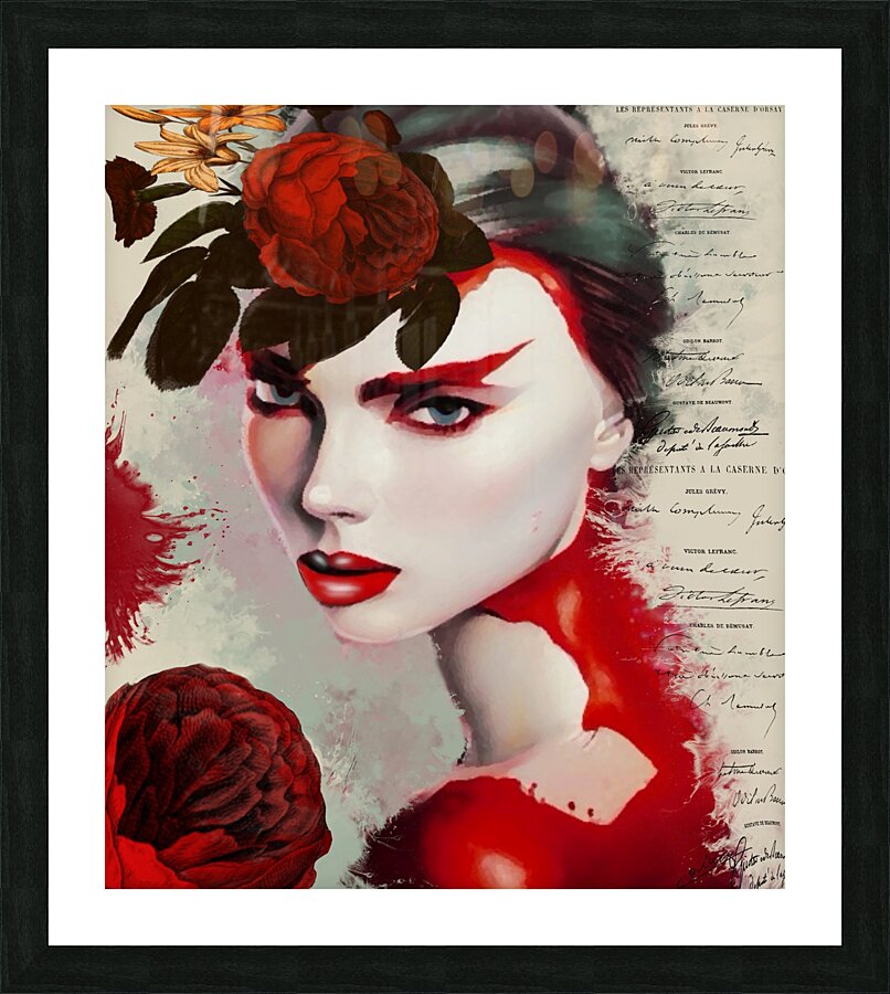 Femme Fatale Blooms - Vintage Art Print Picture Frame Printing