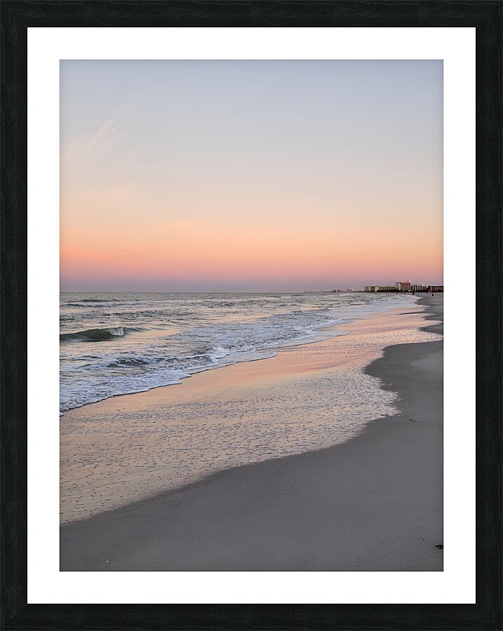 Beach Soft Dawn Picture Frame print