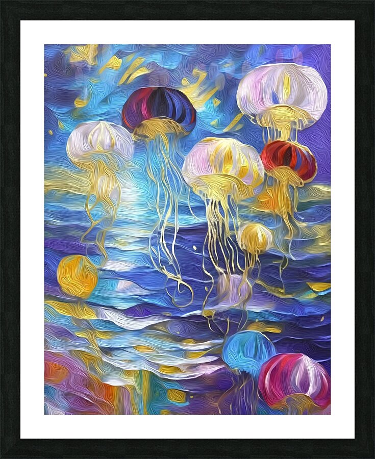 Jellyfish Party Picture Frame print