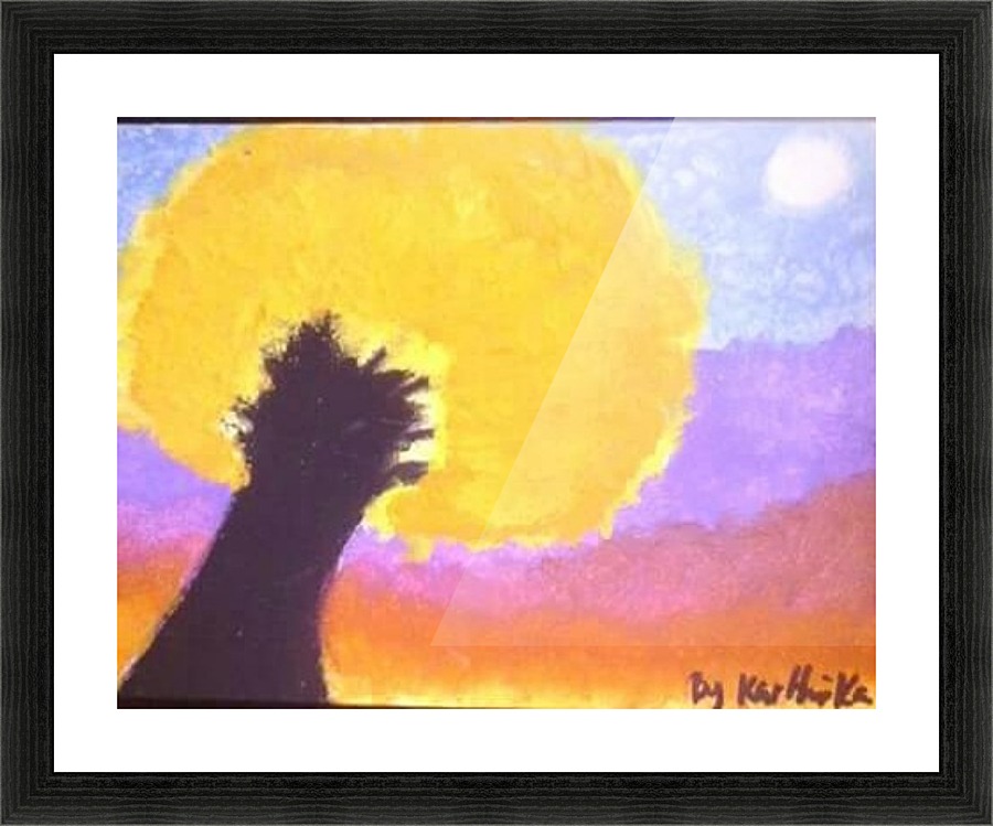 Tree in Fall at Sunset  Picture Frame print