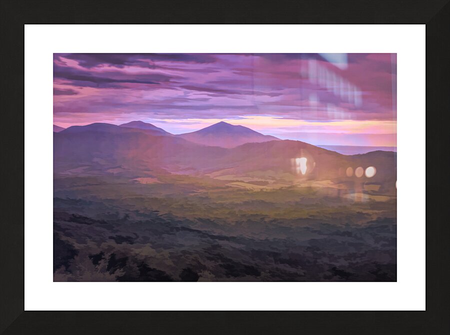 Blue Ridge Parkway Rainbow of Abstract Colors Picture Frame print