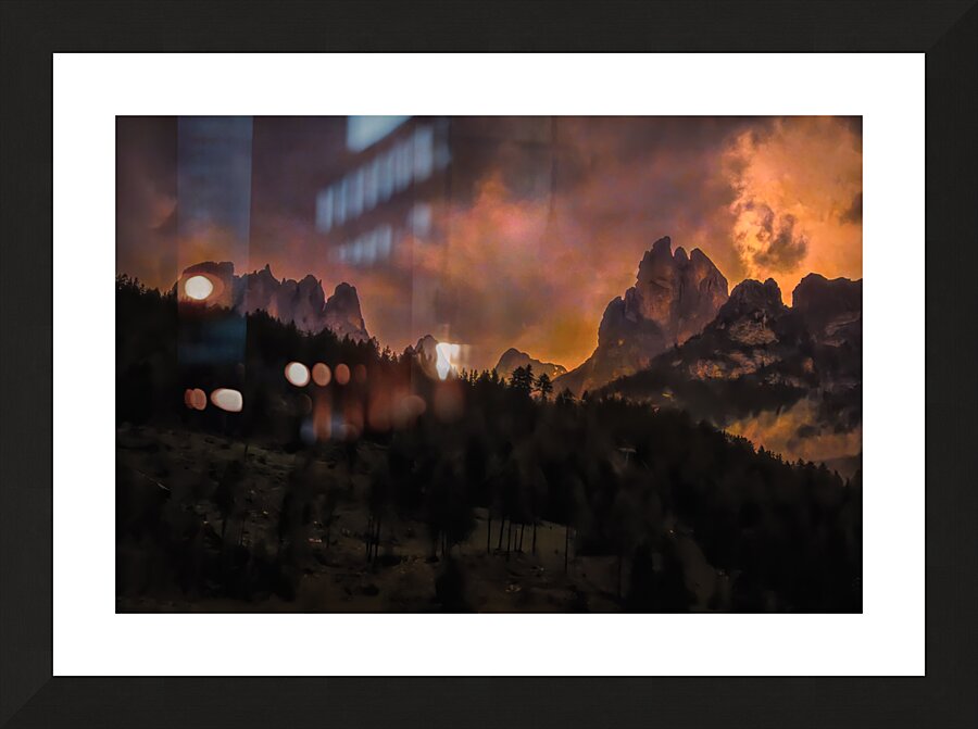 Possa di Fassa Sunset in the Italian Dolomite Mountains Picture Frame print