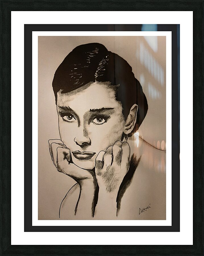 Audrey Hepburn 2 Picture Frame print