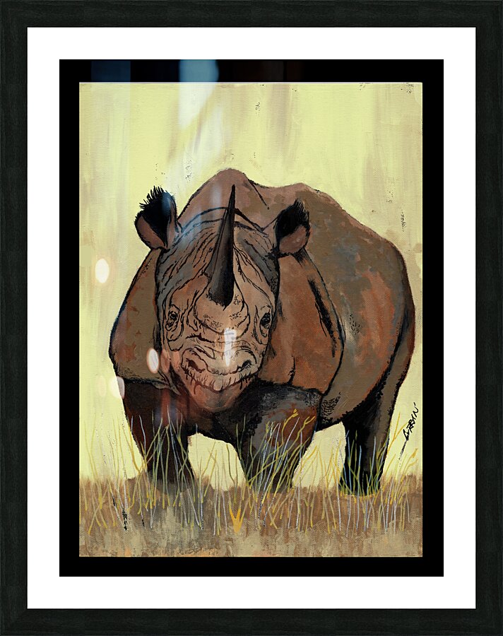 Rhino Picture Frame print