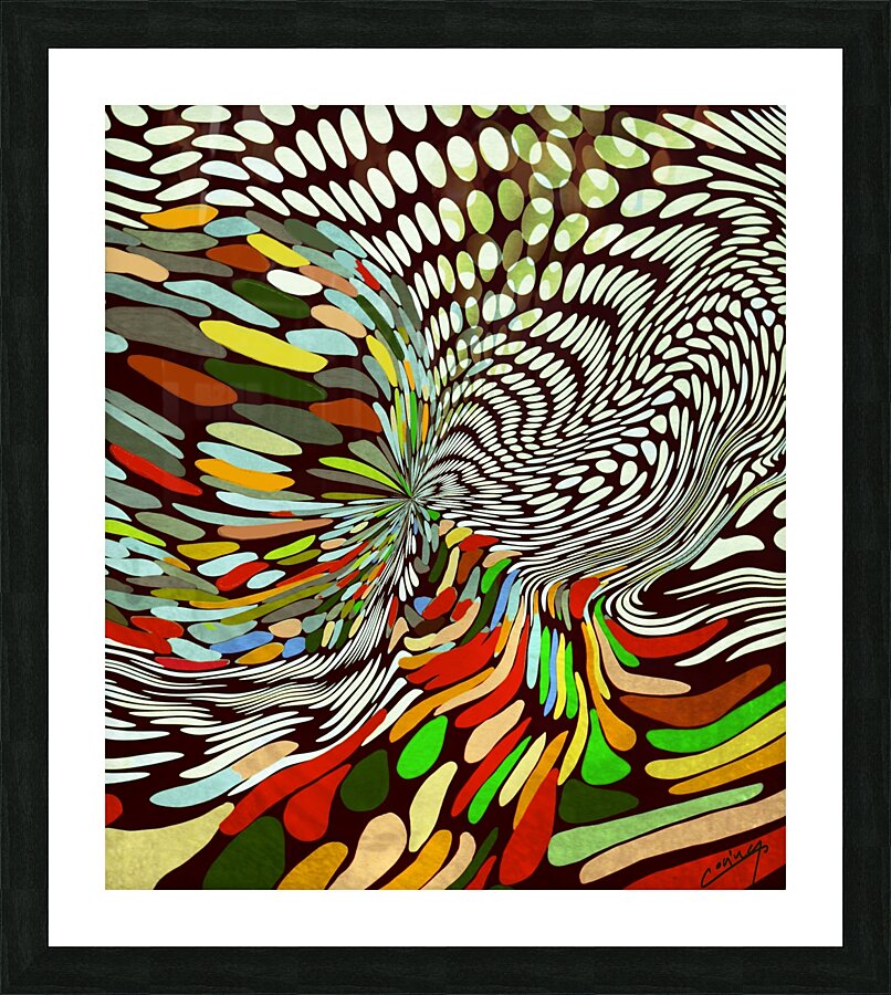 Vibrant Kaleidoscope - Abstract Art Print Picture Frame Printing