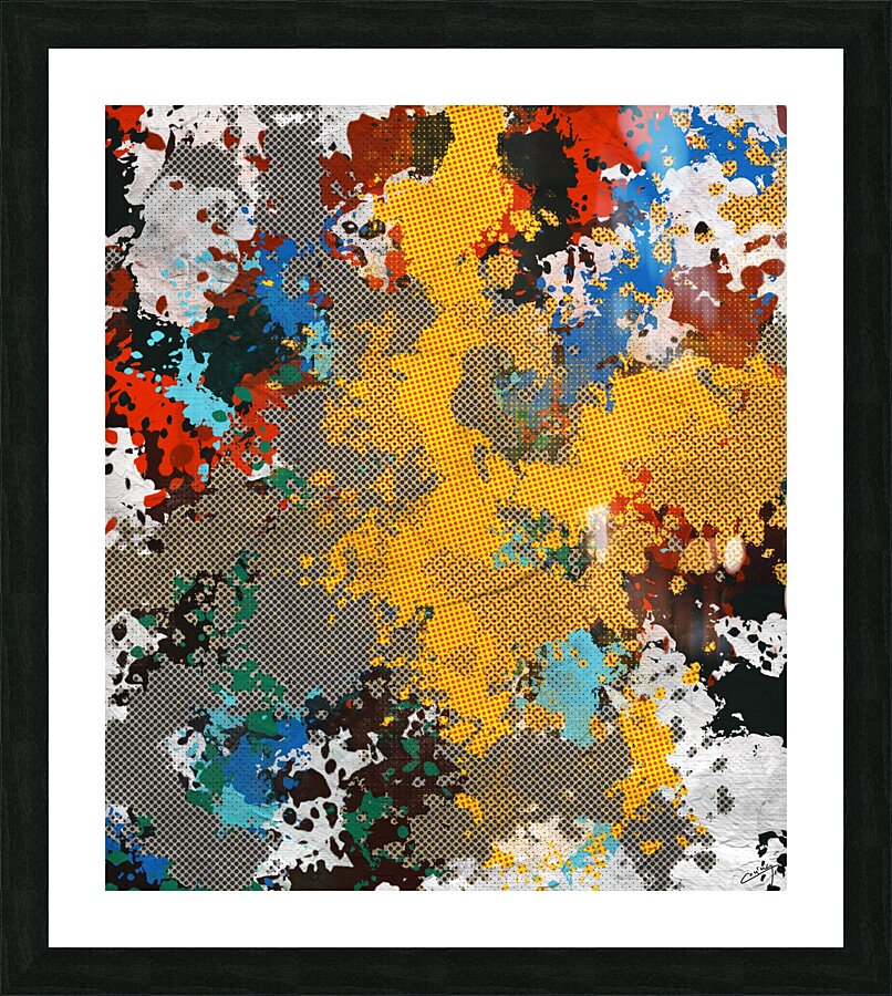 Pixel Pop Explosion - Abstract Art Print Picture Frame Printing