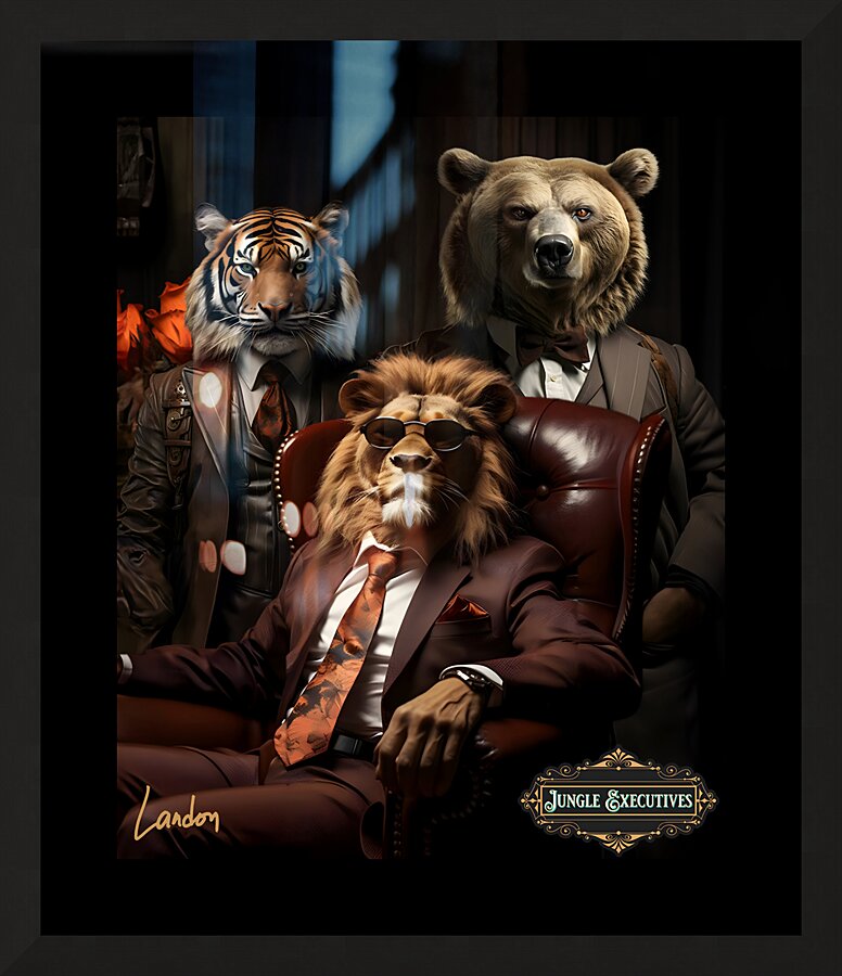 Jungle Executives Picture Frame print