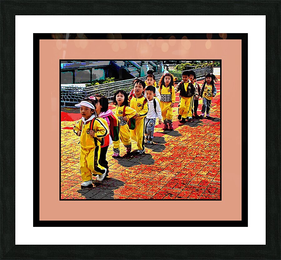 SOUTH KOREAN CHILDREN ON A CULTURAL TOUR Picture Frame print