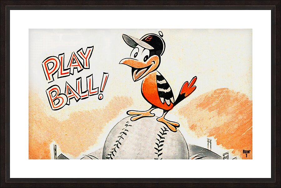 Play Ball Baltimore Orioles Art  Framed Print Print