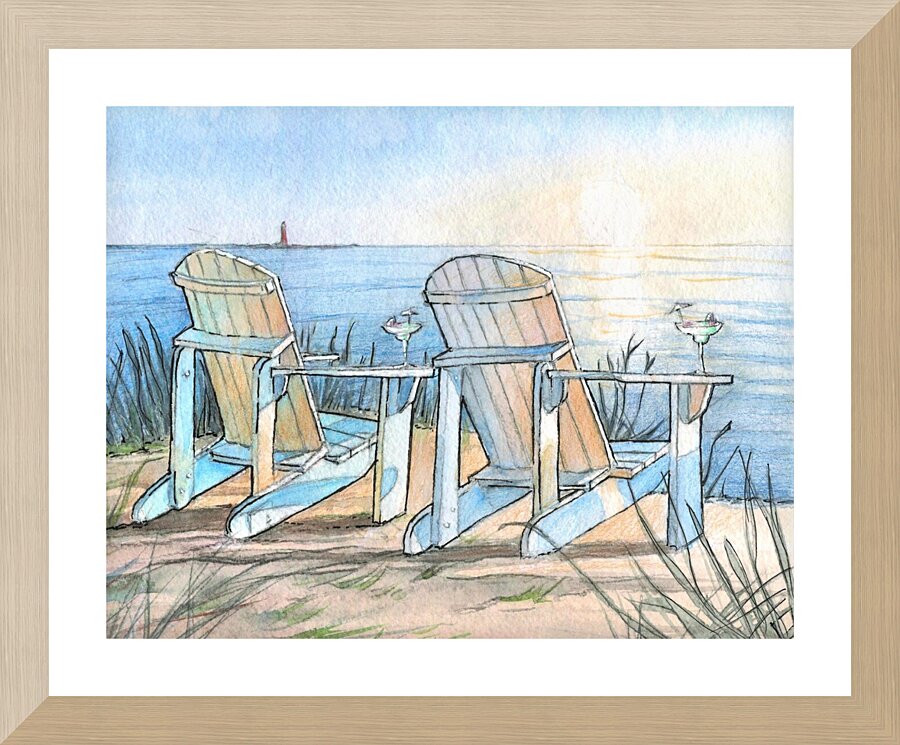 Sunset at the Beach in Florida  Framed Print Print