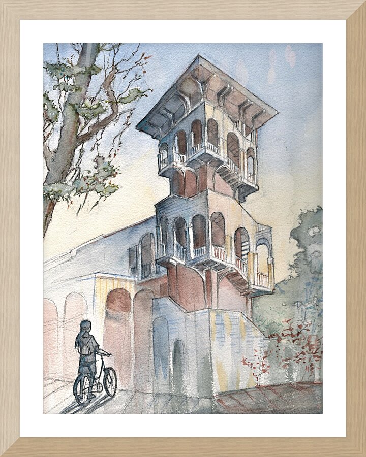 Celebrations Tower in Florida Picture Frame print