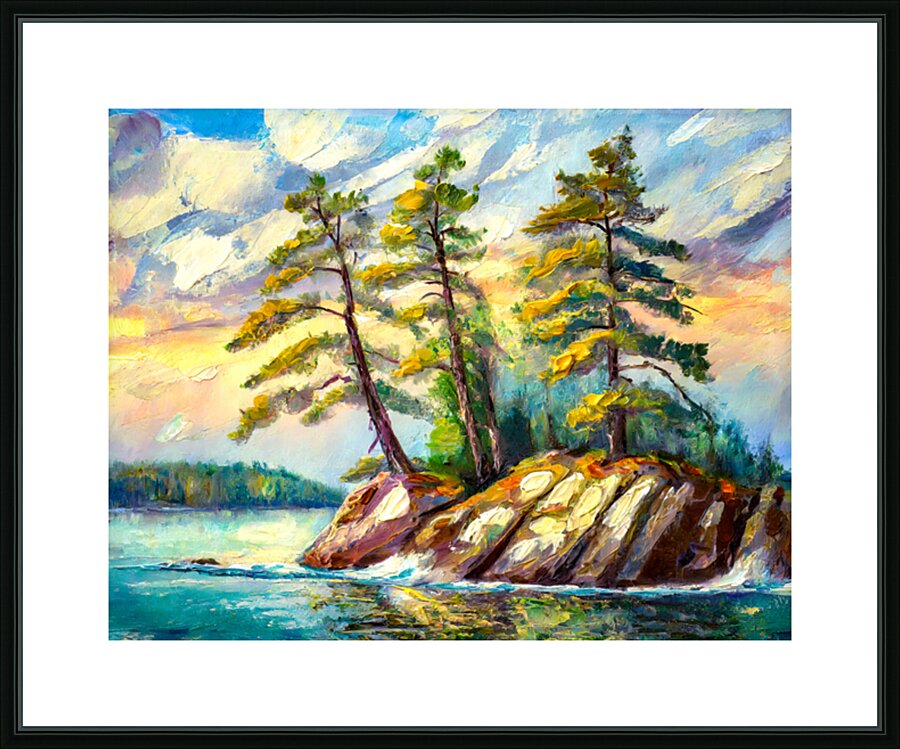 Muskoka Pine Trees Picture Frame print