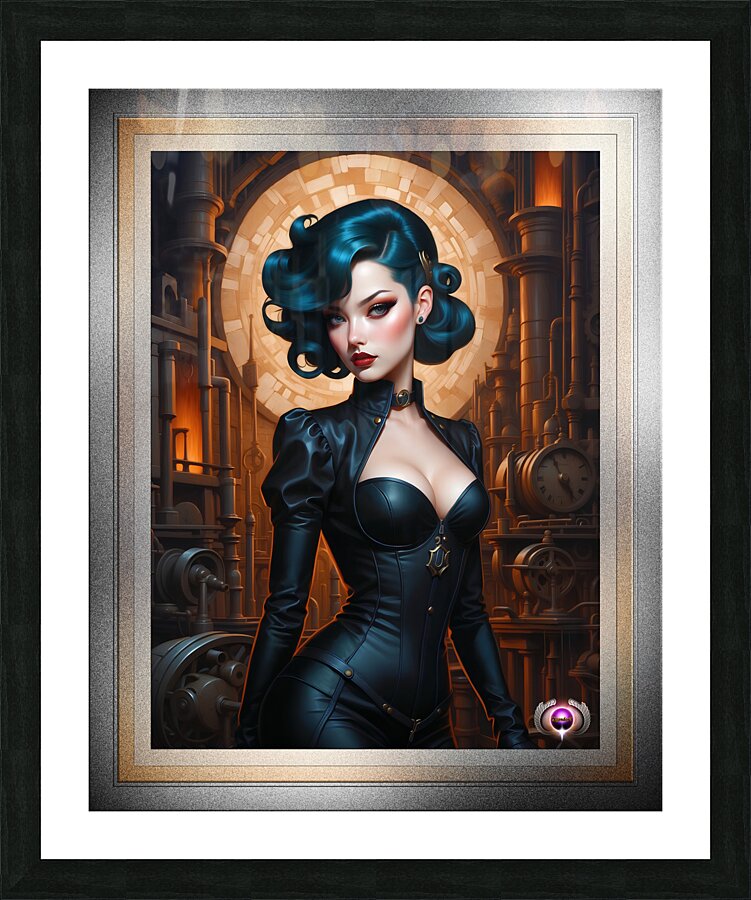 I Am In Control Gothic Girl Portrait Astonishing AI Concept Art by Xzendor7 Picture Frame print