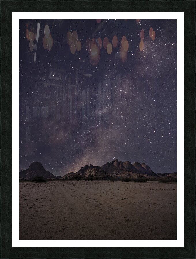 Starry Spitzkoppe Peaks Picture Frame print