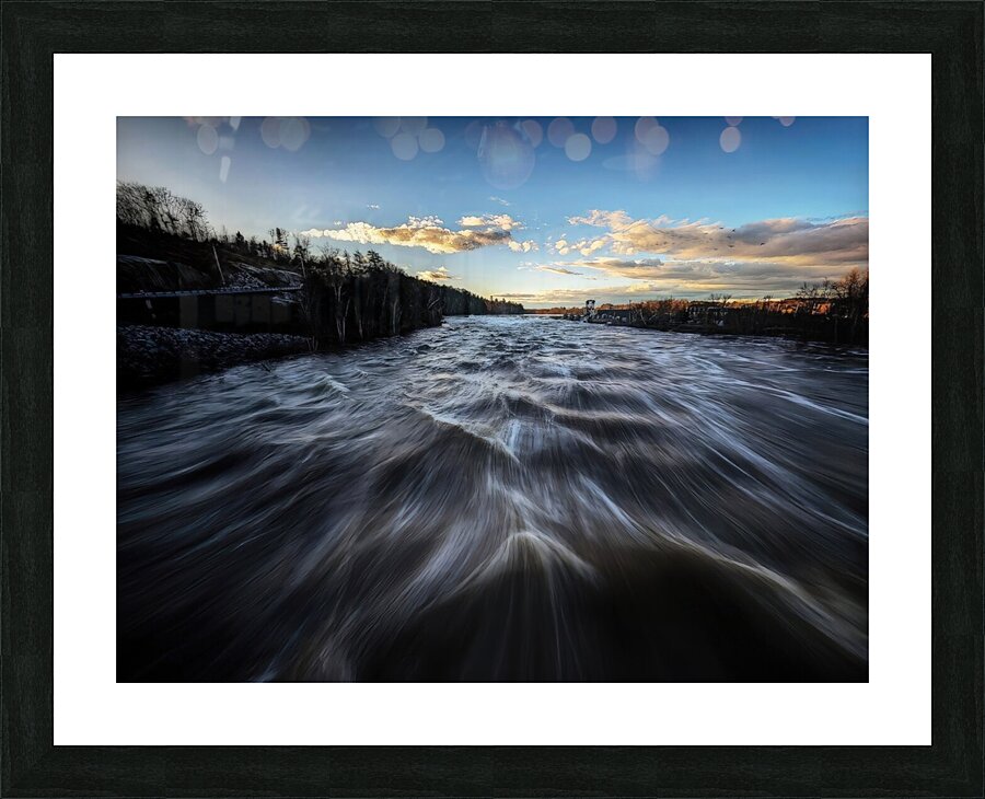 Worumbos Winter Flood - Maine River Wall Art Picture Frame print