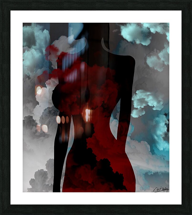 Naked Visions in Dreamscapes - Silhouette Art Print Picture Frame Printing