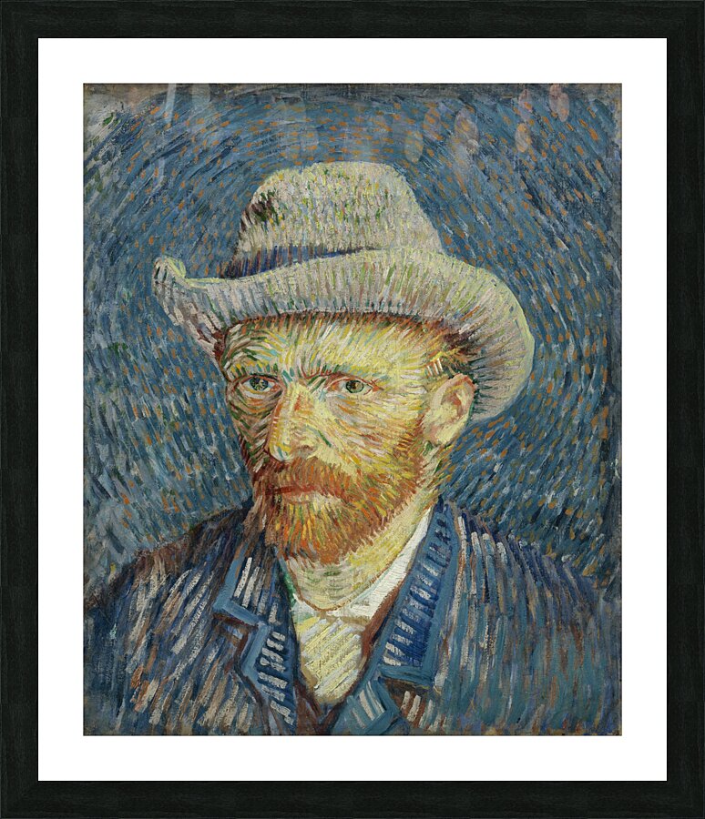 Vincent van Gogh   Self portrait with grey felt h Picture Frame print