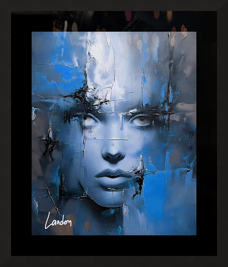 Face of Abstract 4 Picture Frame print