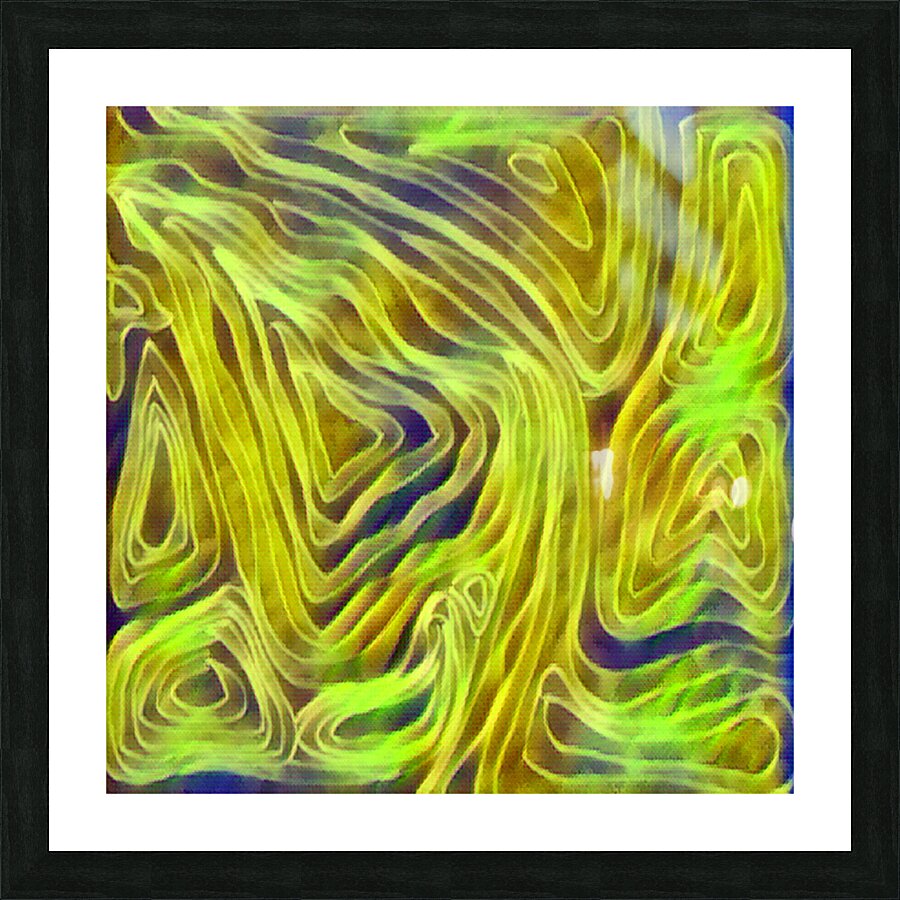 Abstract Ethereal Lined Shapes  Picture Frame print