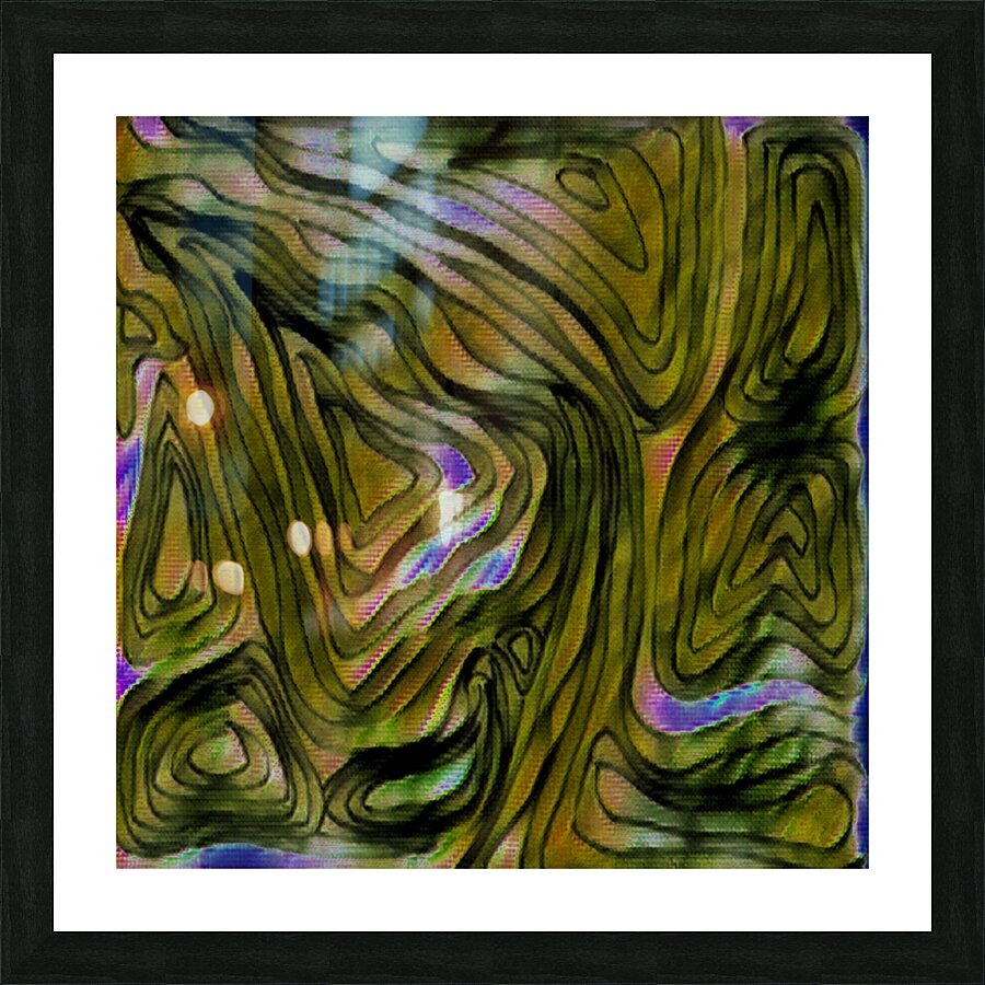 Abstract Ethereal Lined Shapes Version 3 Picture Frame print