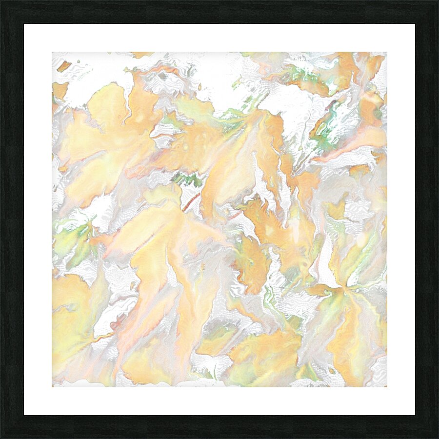 Faded Abstract Acer Autumnal Leaves Picture Frame print