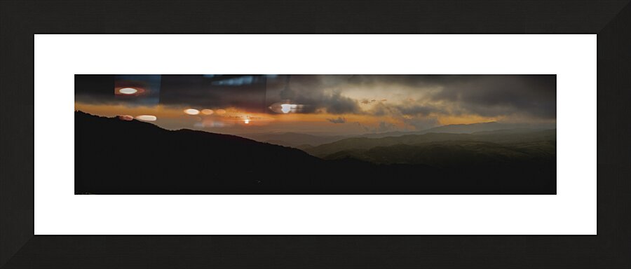 Costa Rica San Ramon Sunset Panorama  Framed Print Print