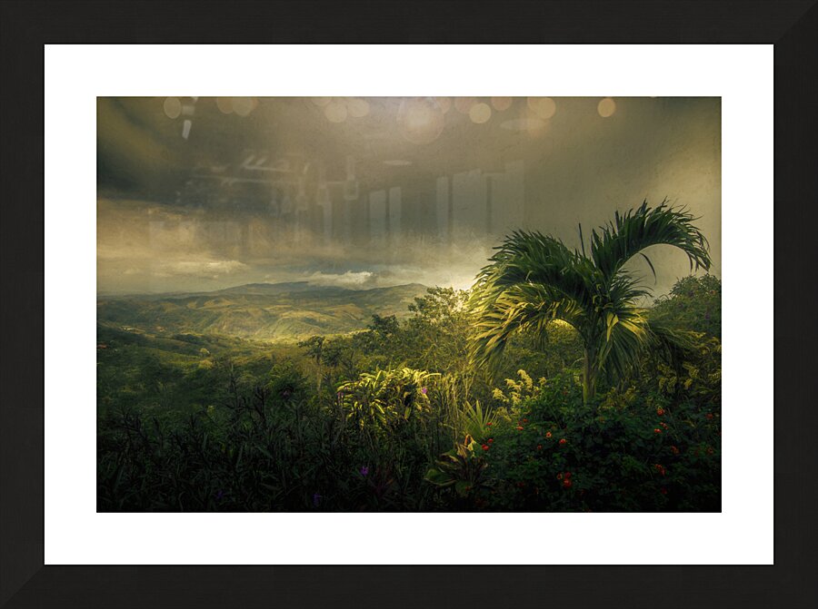Costa Rica San Ramon Mountain Vista  Framed Print Print
