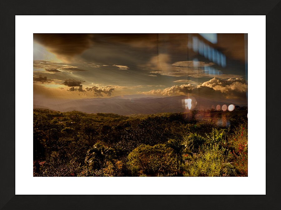 Costa Rica San Ramon Coffee Plantation  Gulf of Nicoya  Framed Print Print