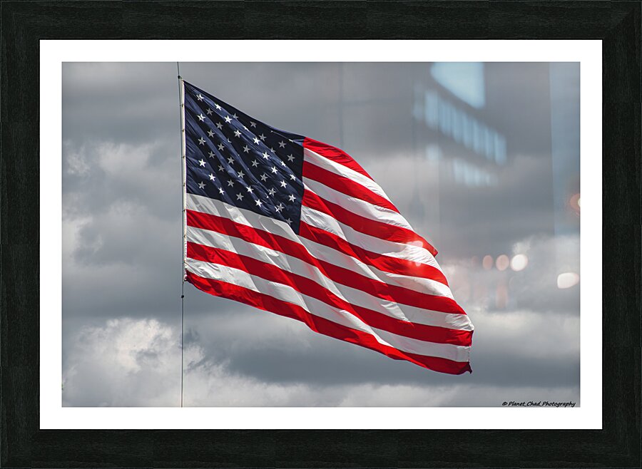 American Flag - Storms and Stripes  Framed Print Print
