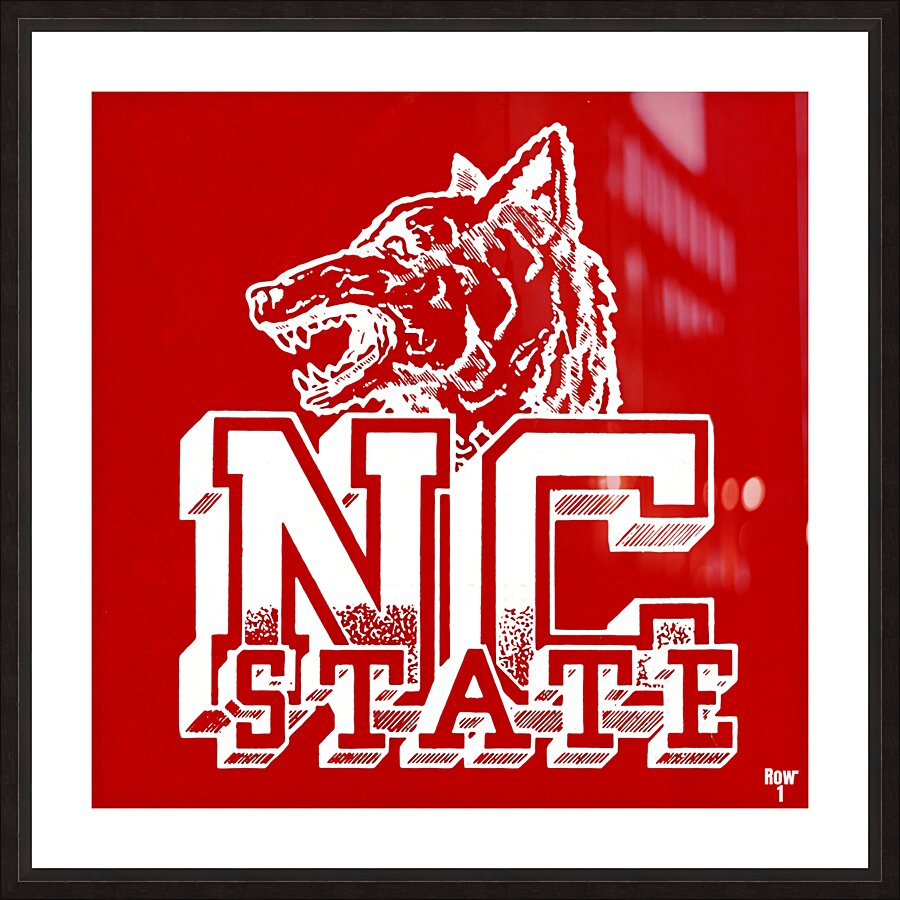 Vintage NC State Art Picture Frame print