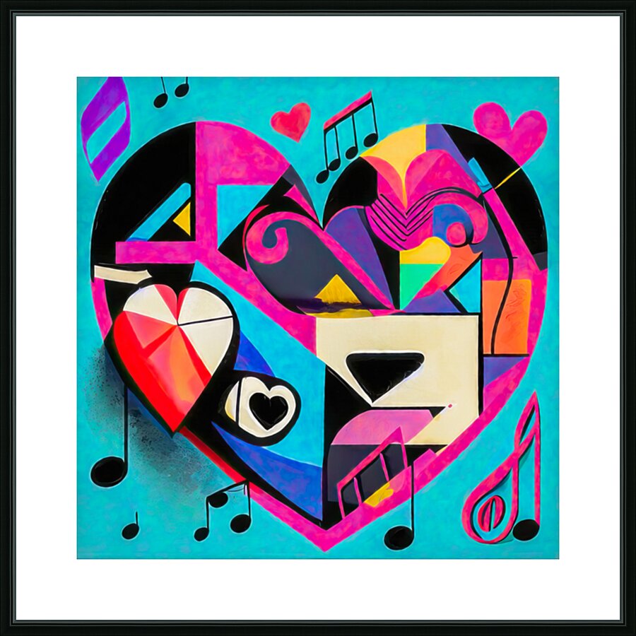 Hearts in a Heart  Picture Frame print