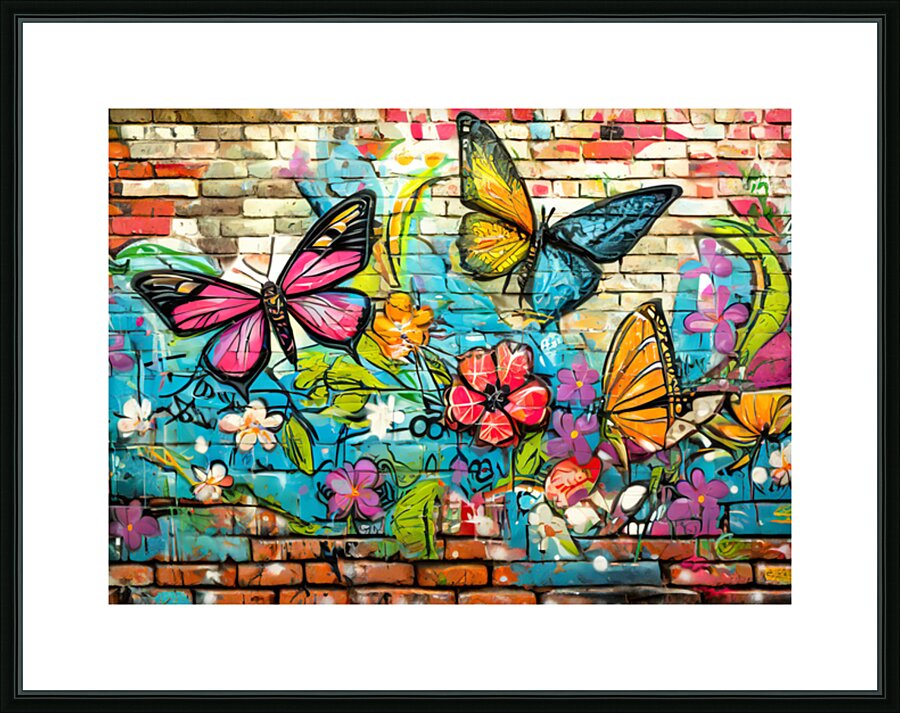 Graffiti for a Mural Picture Frame print