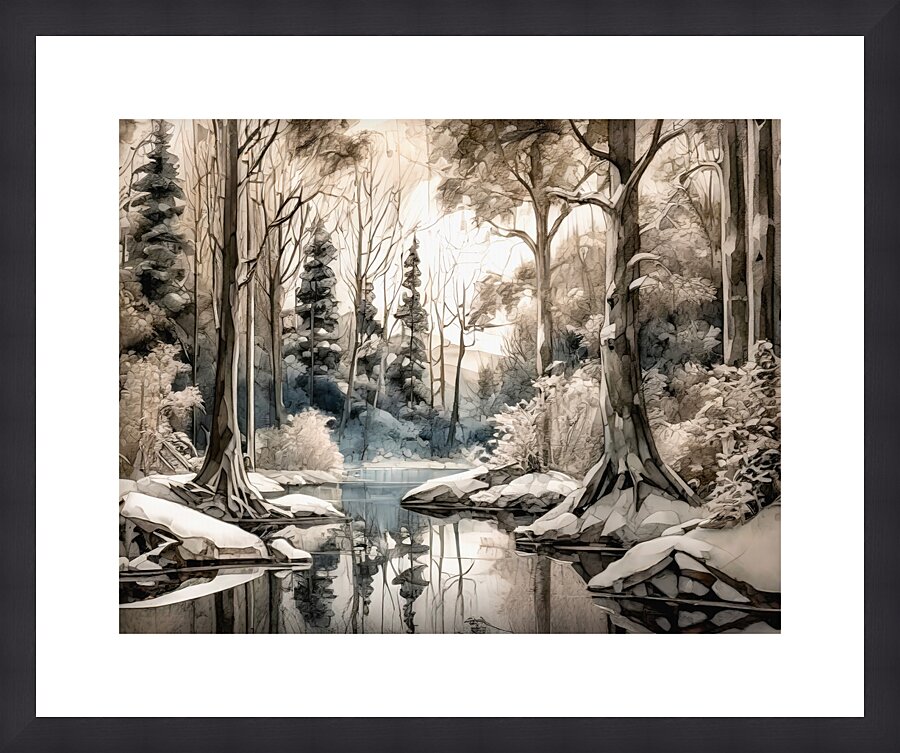Winter Landscape Picture Frame print