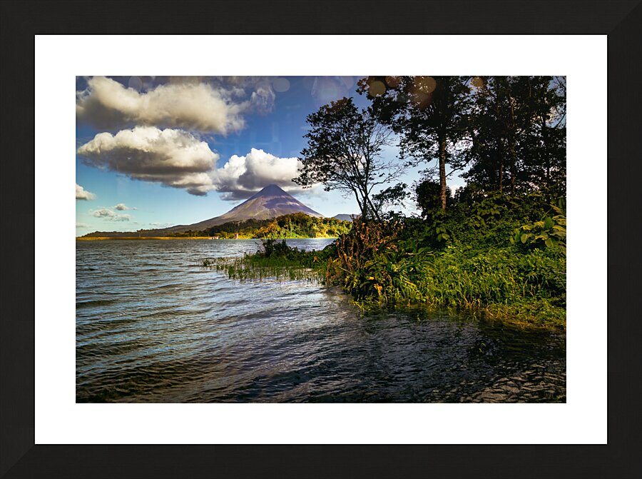 Arenal Volcano Lake Landscape  Framed Print Print