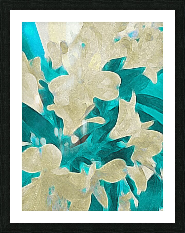vanilla turquoise Picture Frame print