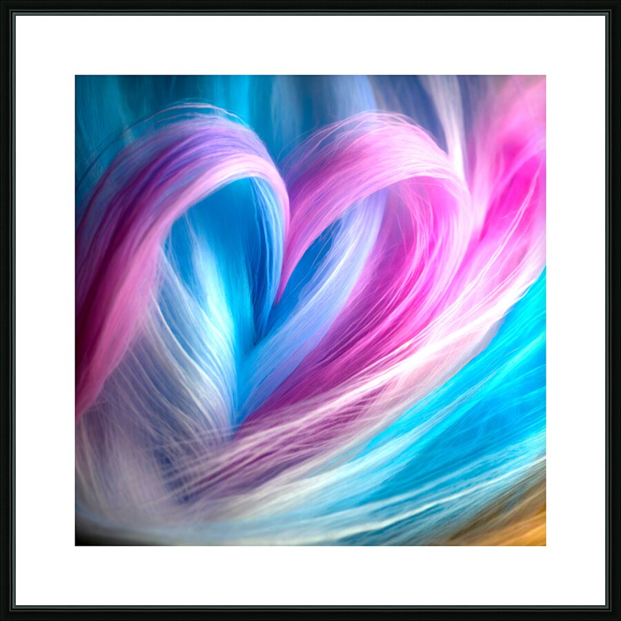 Pink Heart for Valentines Day Picture Frame print