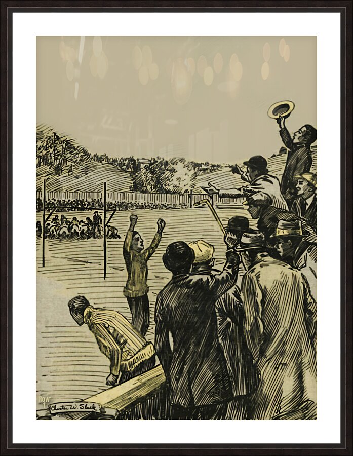 1923 Football Game by Chester W. Slack  Framed Print Print