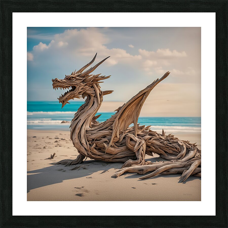 DRIFTWOOD DRAGON XII Picture Frame print