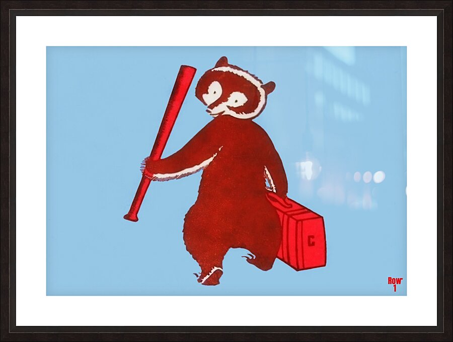 Vintage Chicago Cub with Suitcase Picture Frame print