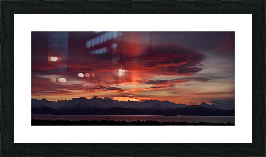 Sunrise Light Pillar  Framed Print Print