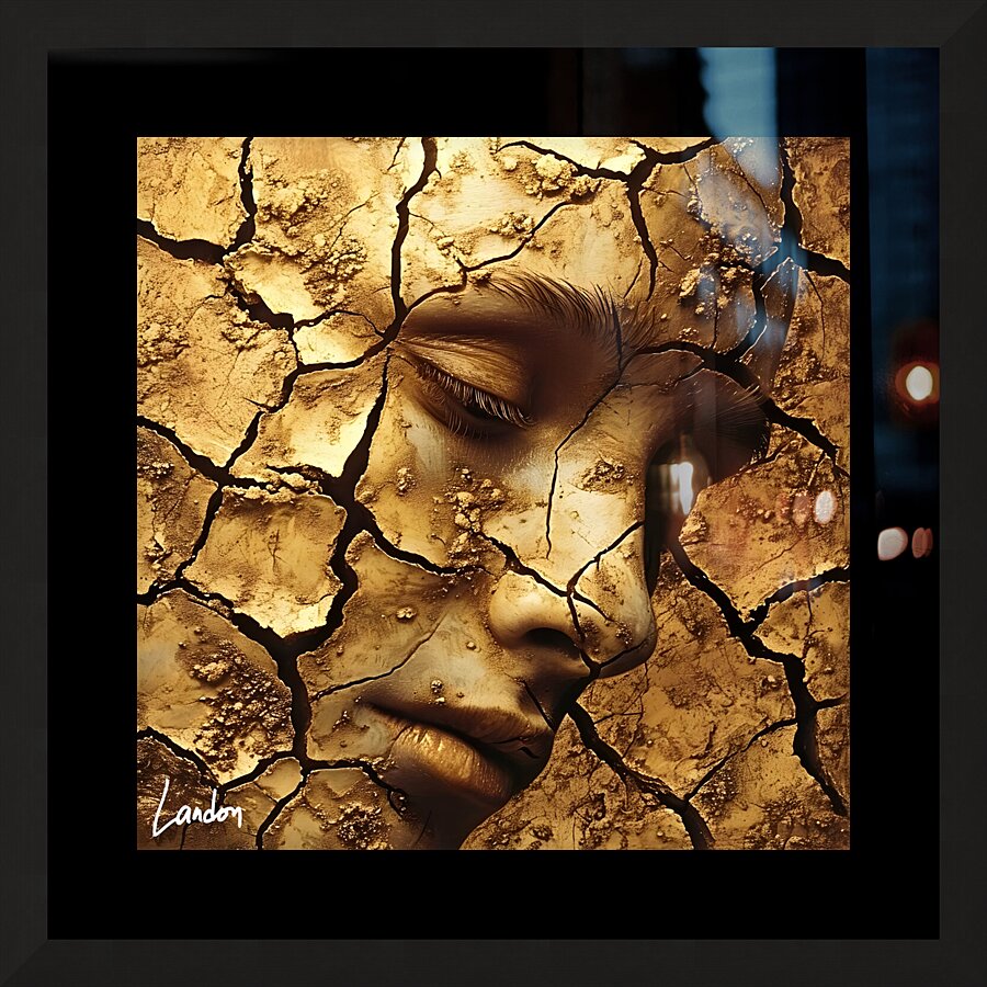 Cracked 1 Picture Frame print