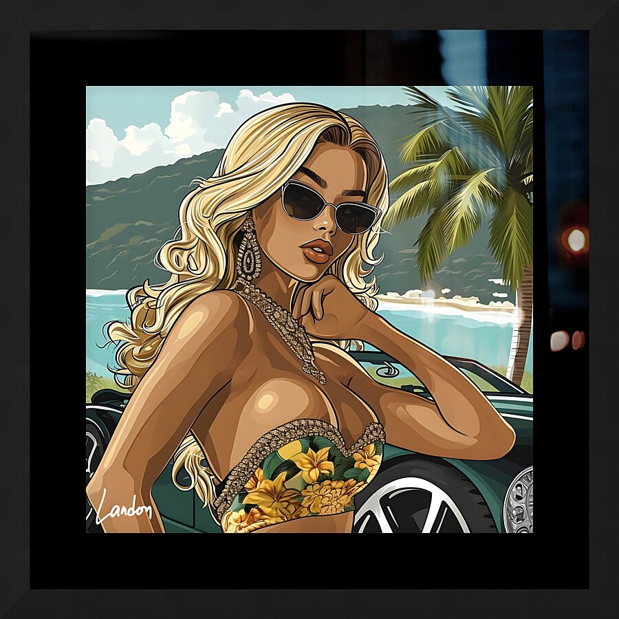 Cartoon Glam 1 Picture Frame print