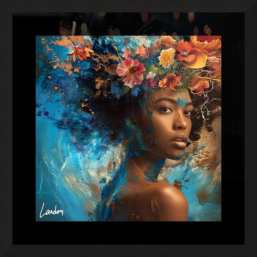 Flower Woman 9 Picture Frame print