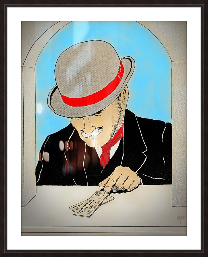 Man Purchasing Tickets for Ohio State Game Picture Frame print