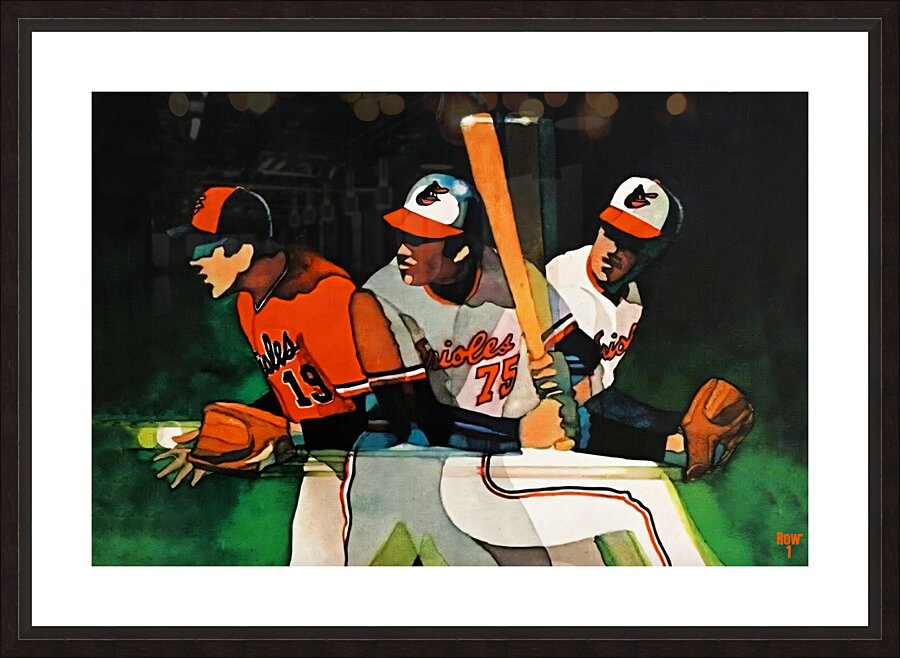 1975 Baltimore Orioles Art Picture Frame print