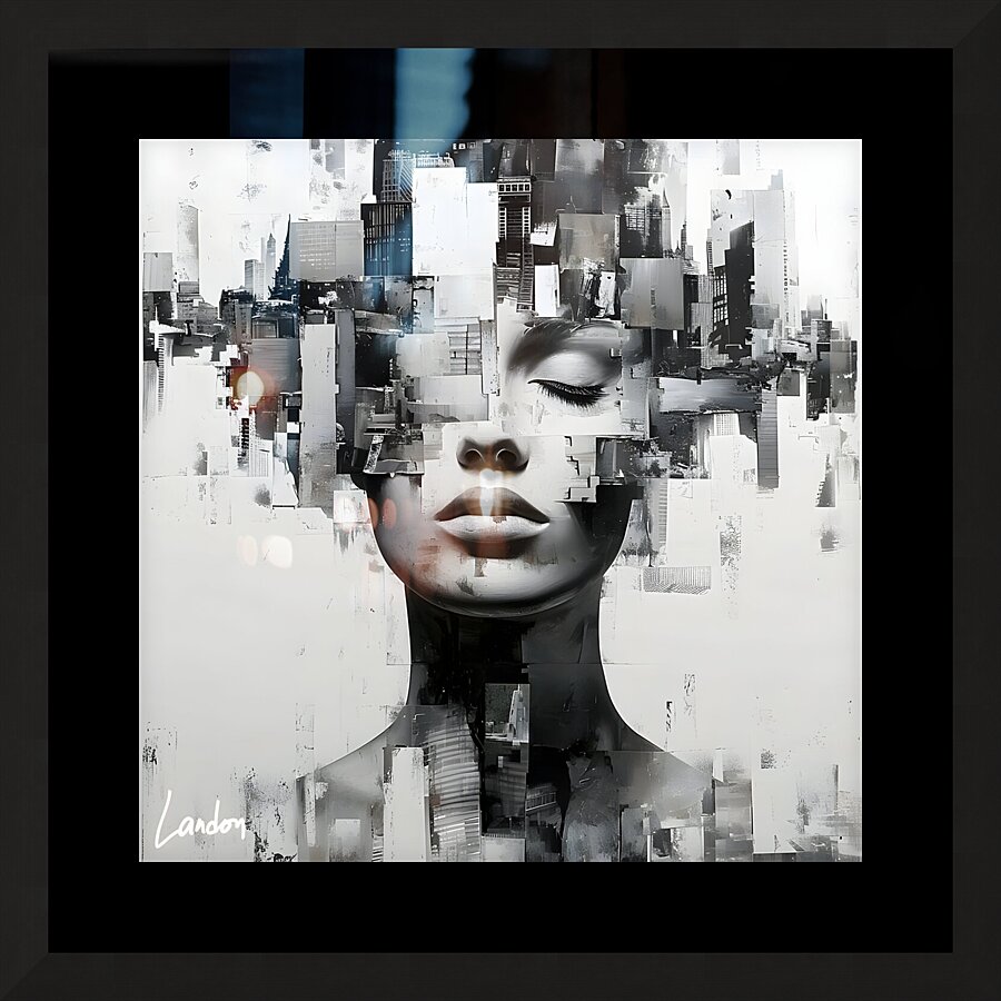 Collage Babe 8 Picture Frame print