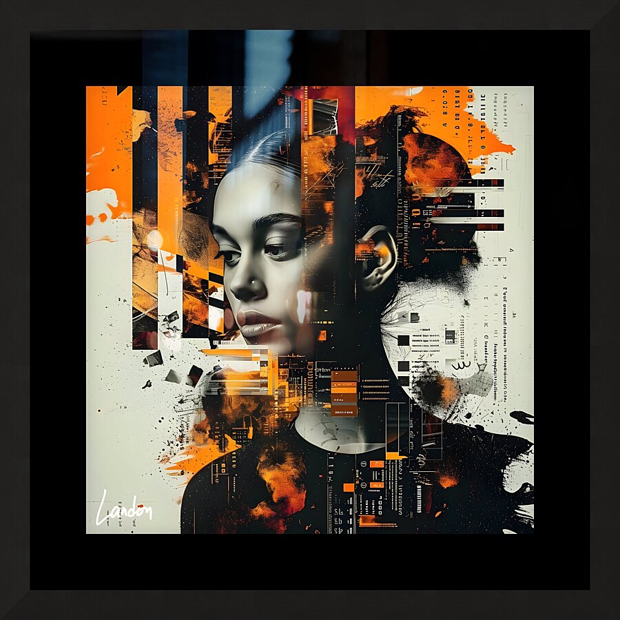 Her Digital Glitch 3 Picture Frame print