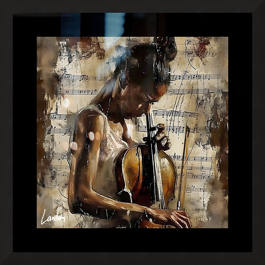 Violin Lady 3 Picture Frame print