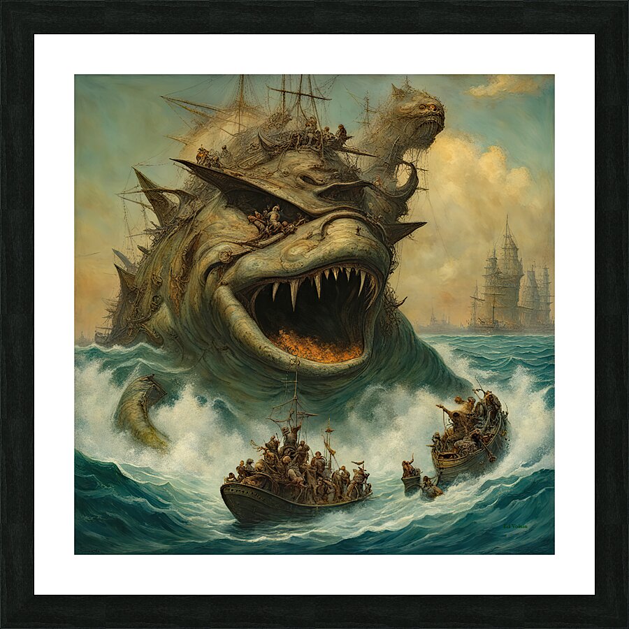 SERPENT SHIP 3 Picture Frame print